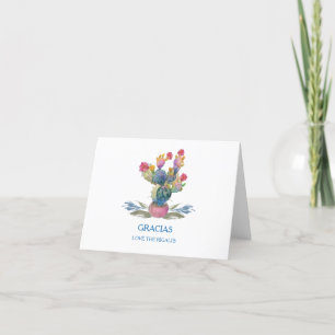 Fiesta-Aquarell-Kaktus-Brautparty Dankeskarte