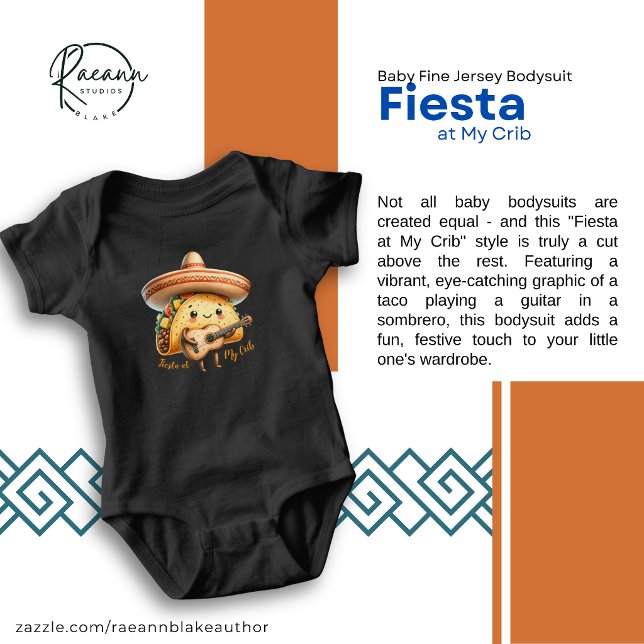Fiesta at My Crib Baby Fine Jersey Bodysuit Strampler (Von Creator hochgeladen)