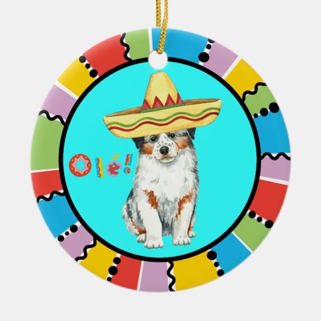 Fiesta Aussie Keramik Ornament (Vorne)