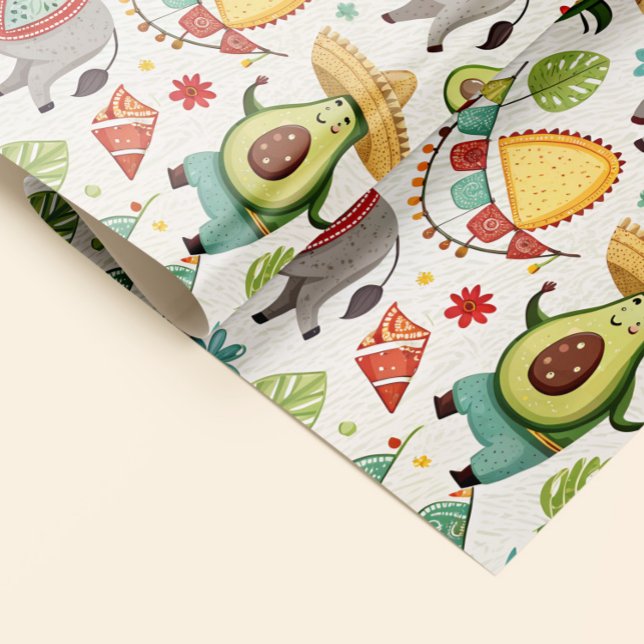 Fiesta Avocado & Donkey Delight Geschenkpapier (Von Creator hochgeladen)