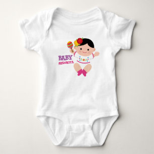 Fiesta Baby Bodysuit, Mexican Baby Outfit Strampler