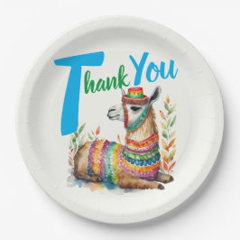Fiesta Baby Boy Muchacho Shower Partyware Llama Pappteller