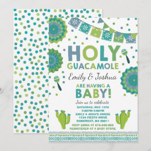 Fiesta Baby Dusche Einladung Heiliges Guacamole Pa