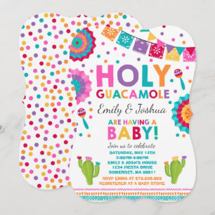 Fiesta Baby Dusche Einladung Heiliges Guacamole Pa