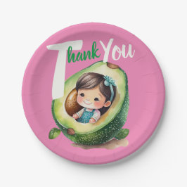 Fiesta Baby Girl Dusche Avocado Niedlich Spaß Mode Pappteller