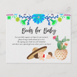 Fiesta Baby Muchacho Baby Shower Books for Baby Einladungspostkarte