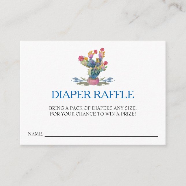 Fiesta Baby Showdiaper Raffle Ticket Begleitkarte (Vorderseite)