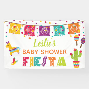 Fiesta Baby Shower Banner - Weißer Hintergrund