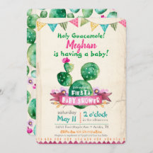 Fiesta Baby Shower Einladung