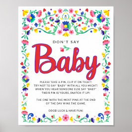 Fiesta Baby Shower Game Sage nicht Baby Poster