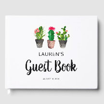 Fiesta Baby Shower Guest Book, Cactus