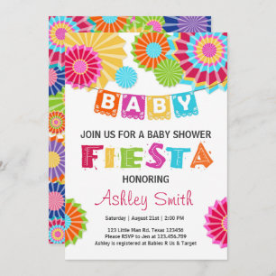 Fiesta Baby Shower Mexican Gender Neutral Farbe Einladung
