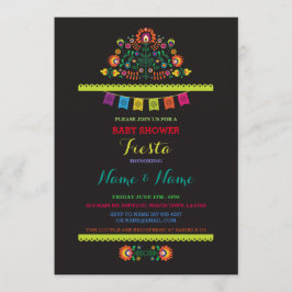Fiesta Baby Shower Mexican Girl Boy Bright Invite Einladung