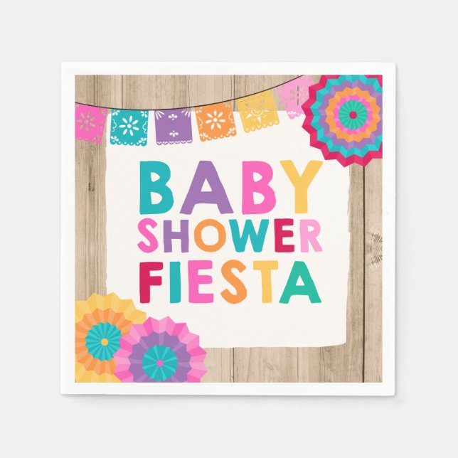 Fiesta Baby Shower Napkin Mexican Baby Shower Serviette (Vorderseite)