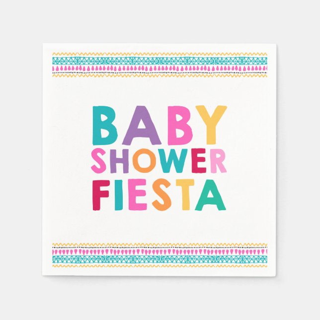 Fiesta Baby Shower Napkin Mexican Baby Shower Serviette (Vorderseite)