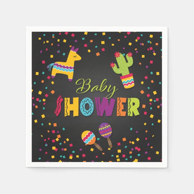 Fiesta Baby Shower Napkin Serviette (Vorderseite)