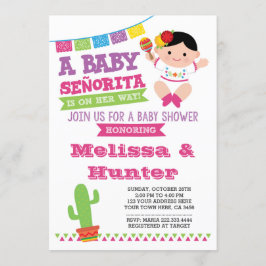 Fiesta Babydusche, Baby Senorita Invite Einladung