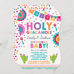 Fiesta Babydusche Einladung Heiliges Guacamole Par