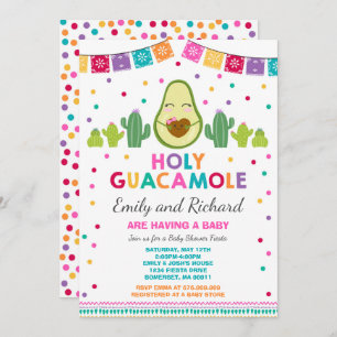 Fiesta Babydusche Einladung Heiliges Guacamole Par