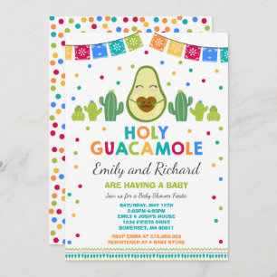 Fiesta Babydusche Einladung Heiliges Guacamole Par