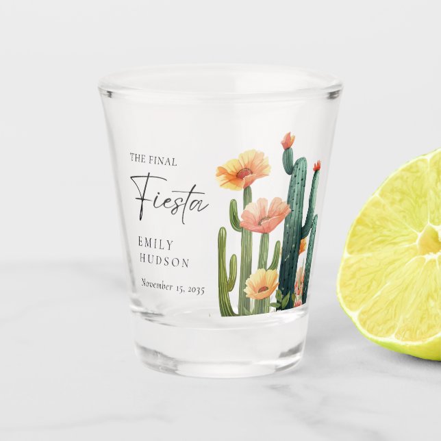 Fiesta Bachelorette Weekend Schnapsglas (Vorderseite)