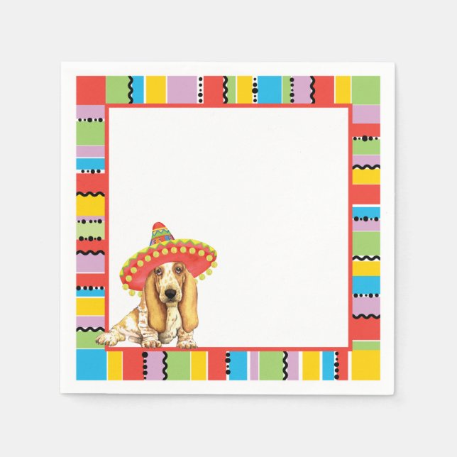 Fiesta Basset Serviette (Vorderseite)