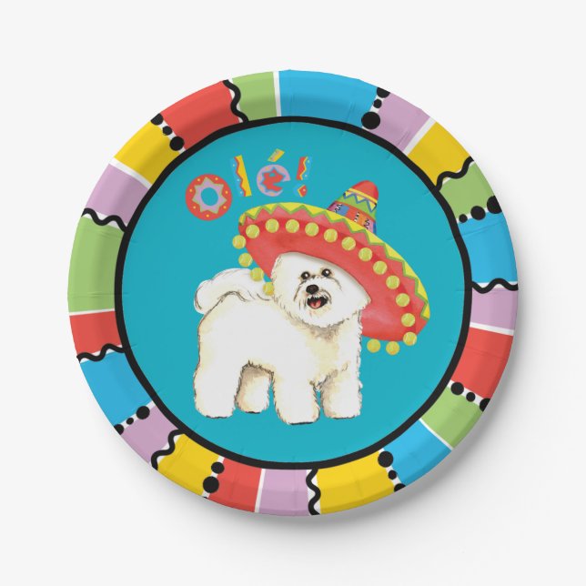 Fiesta Bichon Pappteller (Vorderseite)