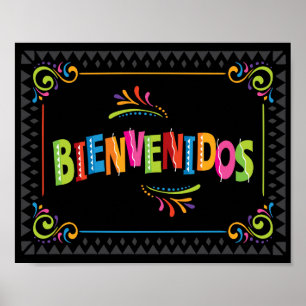Fiesta BIENVENIDOS Party Signieren Print Poster