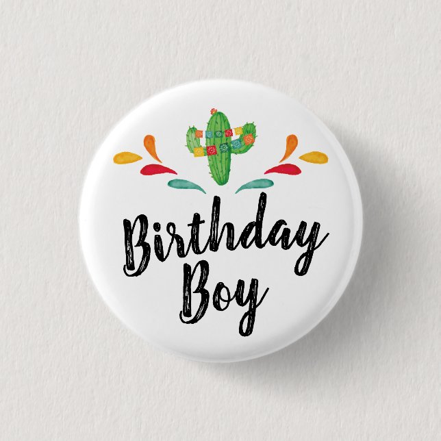 Fiesta Birthday Boy Button (Vorderseite)