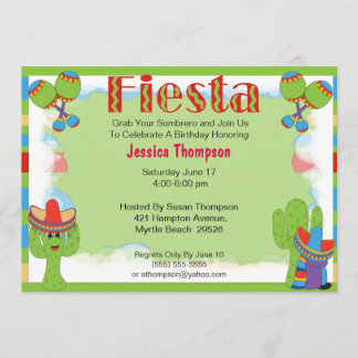 Fiesta Birthday Einladung