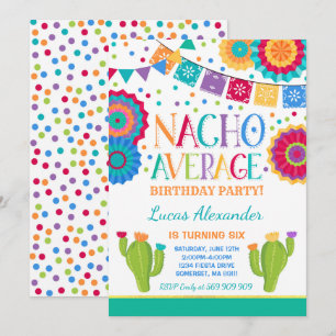 Fiesta Birthday Einladung Nacho durchschnittliches