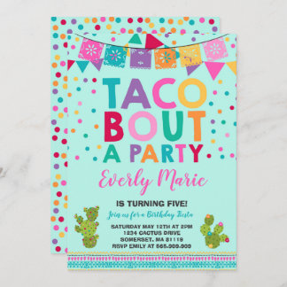 Fiesta Birthday Einladung Taco Bout Ein Party