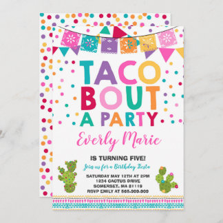 Fiesta Birthday Einladung Taco Bout Ein Party