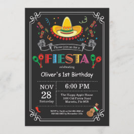Fiesta Birthday Einladungs-Chalkboard mexikanisch Einladung
