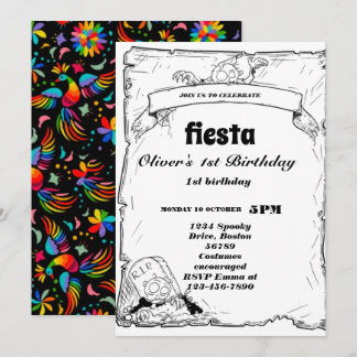 Fiesta Birthday Einladungs-Chalkboard mexikanisch Einladung