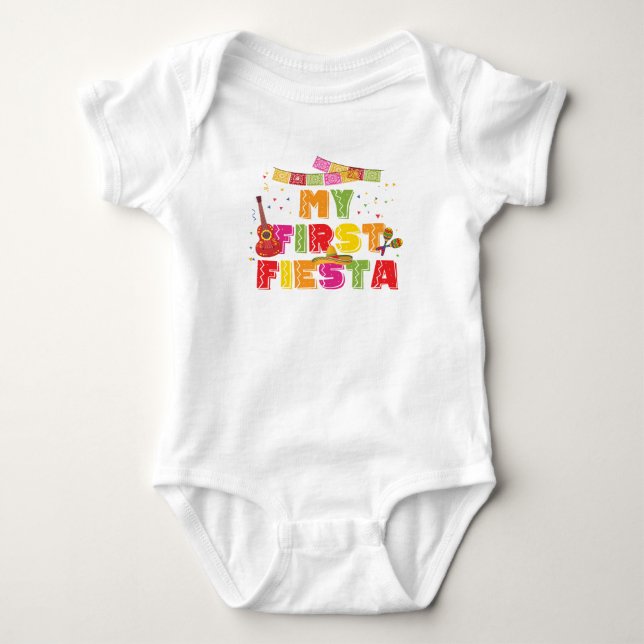 Fiesta Birthday One-Piece Bodysuit Baby Strampler (Vorderseite)