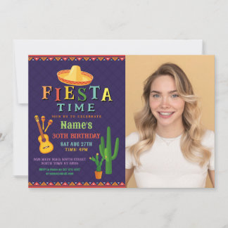 Fiesta Birthday Party Einladung Mexikanischer Hat 