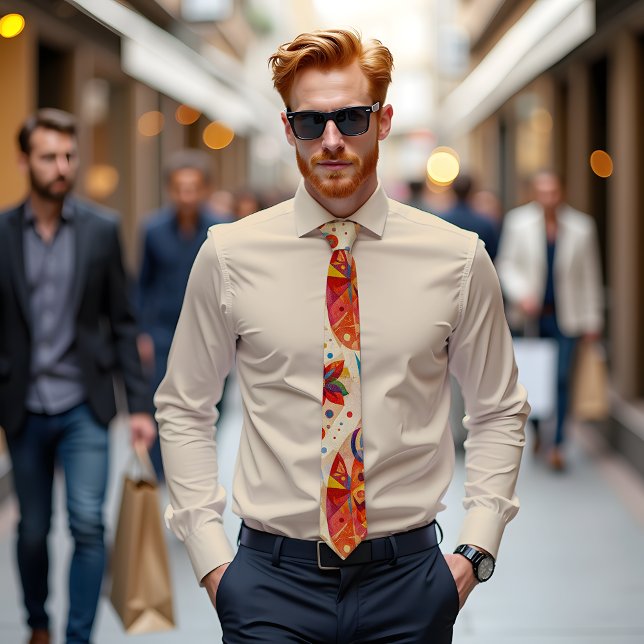 Fiesta Bloom Abstrakt Art Krawatte (Von Creator hochgeladen)