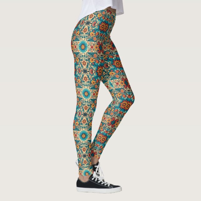 Fiesta Blooms, anpassbar Leggings (Rechts)