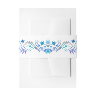 Fiesta Blue Birthday Shower Wedding Einladungsbanderole