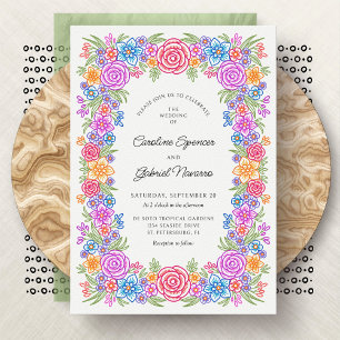 Fiesta Blume Mexikanische Hochzeit Einladung
