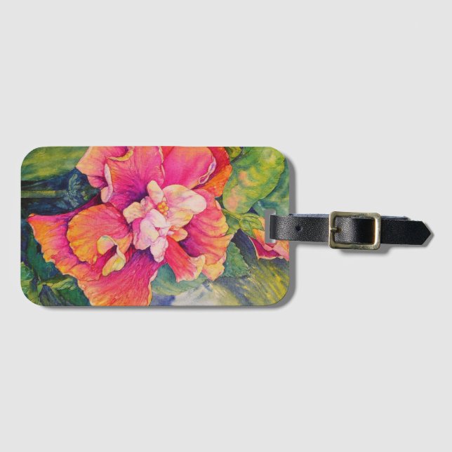 Fiesta-Blumenblätter Gepäckanhänger (Vorderseite (Horizontal))