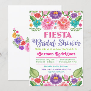 Fiesta Blumendusche Einladung