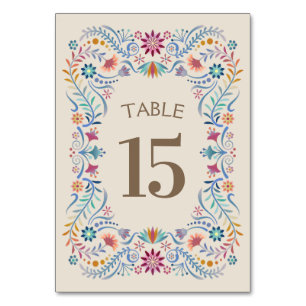 Fiesta Boho Birthday Shower Wedding Tischnummer