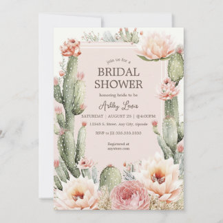 Fiesta Boho Cactus Blume Brautparty Einladung