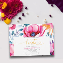 Fiesta Bold Watercolor Floral Rancho Brautparty