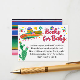 Fiesta Book Request Card - Cactus Baby Shower Inse Begleitkarte