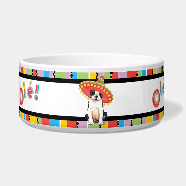 Fiesta Boston Terrier Pet Napf (Links)