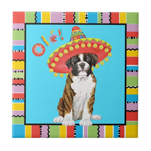 Fiesta Boxer Fliese (Vorderseite)