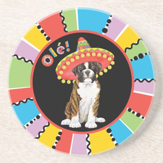 Fiesta Boxer Getränkeuntersetzer (Vorne)
